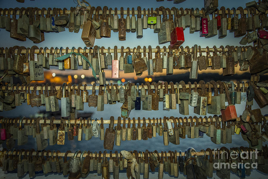Lock Photograph - Love Locks  by Rob Hawkins