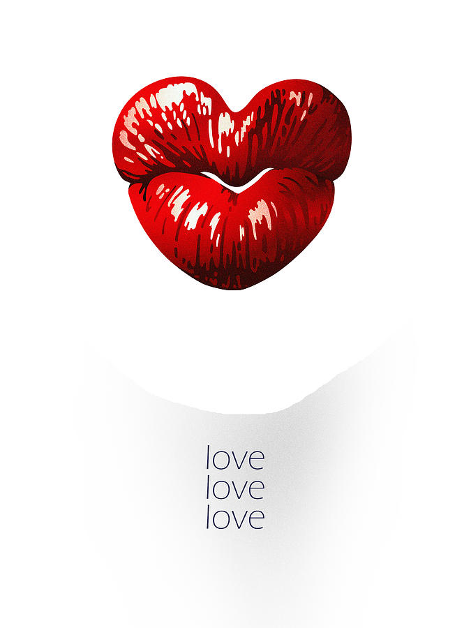Love Poster Digital Art by Attila Meszlenyi