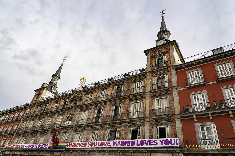 Love Message on Plaza Mayor in Madrid Spain Photograph by Georgia Mizuleva
