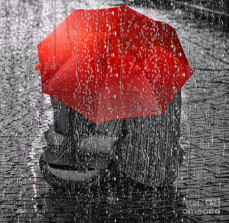 Umbrella Photograph - Love by Mo T