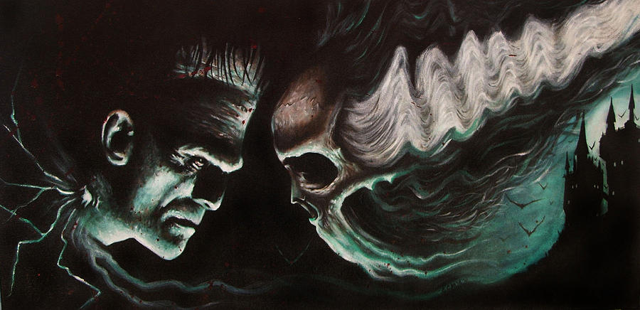 Frankenstein Painting - Love Never Dies by Chad Chase
