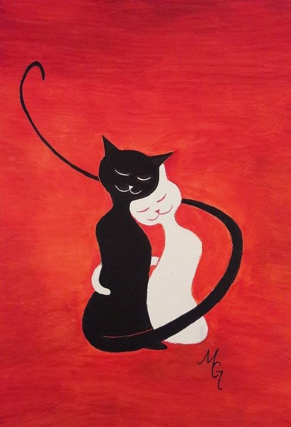 Cat hot sale love art