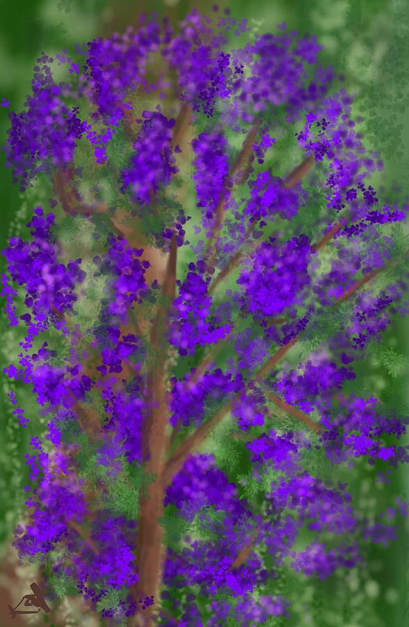 Love of lilacs  Digital Art by Kathleen Hromada