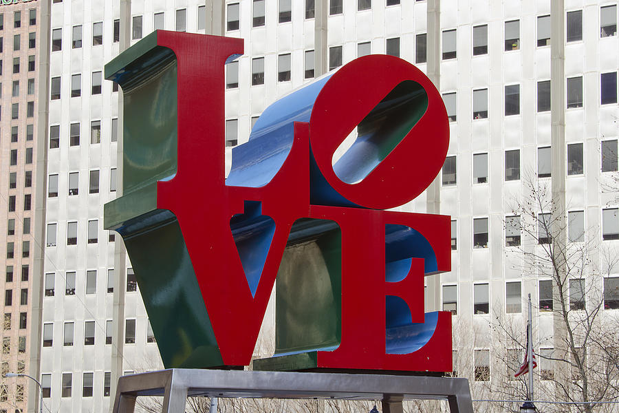 Love Park in Center City - Philadelphia Photograph by Brendan Reals