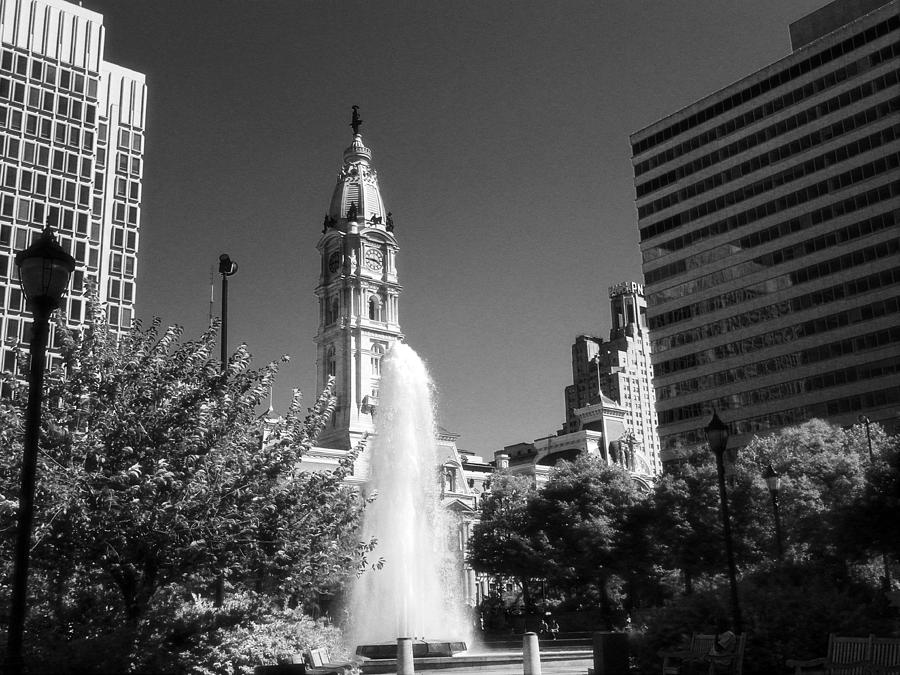 Love Park Over Looking City Hall Photograph by Gerald Kloss