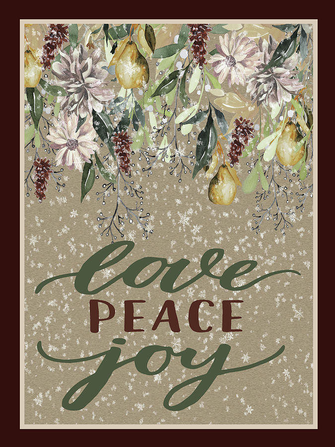 Love Peace Joy Digital Art by HH Photography of Florida
