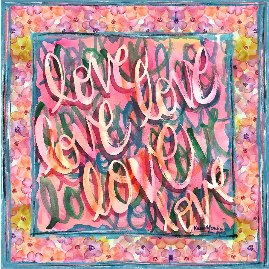 Love Pink Painting by Liana Yarckin