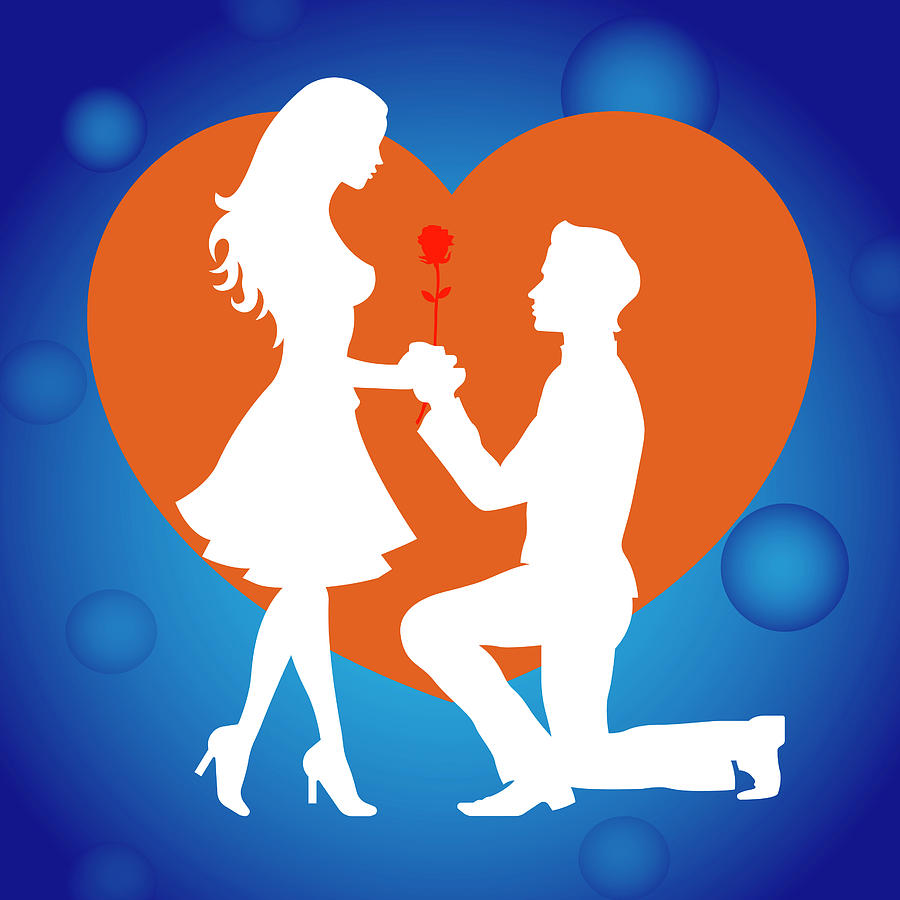 Love proposal from heart Digital Art by Gnanaprakash - Pixels