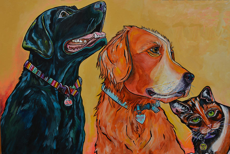 Labrador Retriever Painting - Love Rescue Spay by Patti Schermerhorn