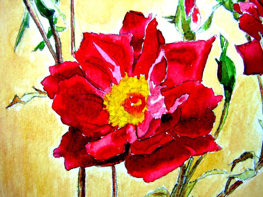 Valentines Day Painting - Love Rose by Ana Maria Edulescu