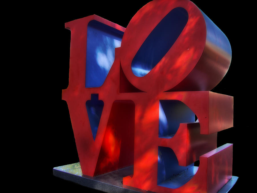 Love Sculpture on Black Photograph by Eugene Campbell