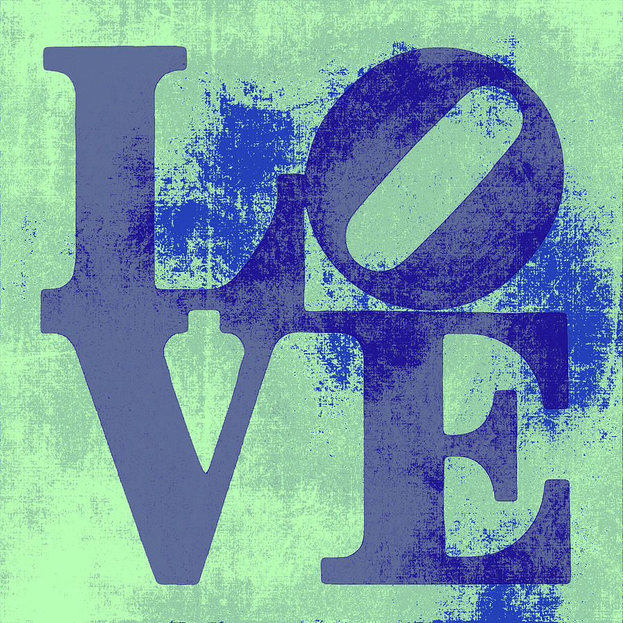 Love Sign Blue And Green Digital Art
