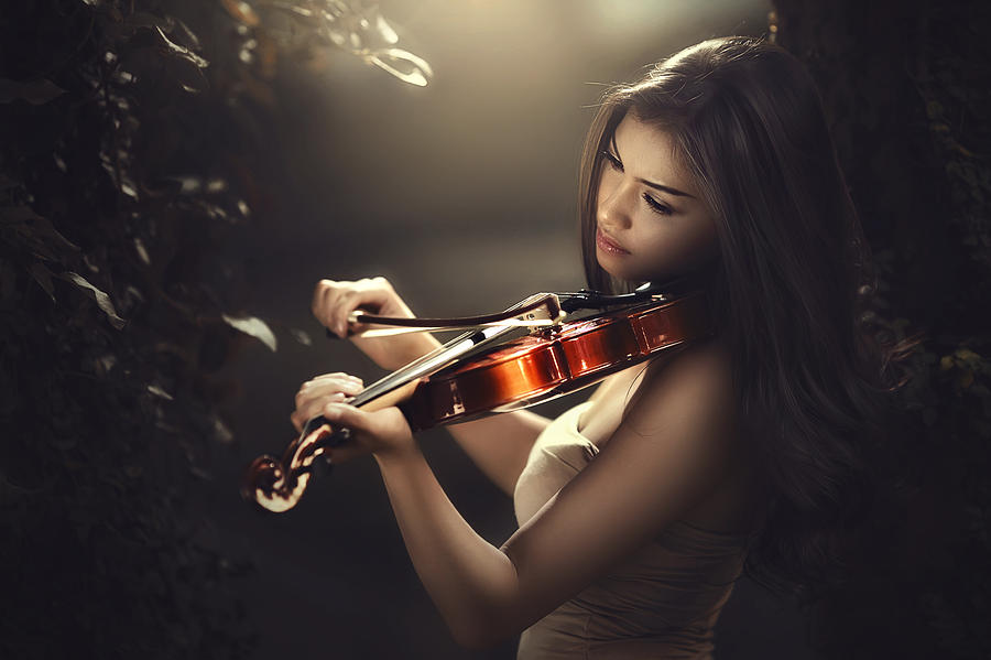 Violin Photograph - Love Song by Ivan Lee