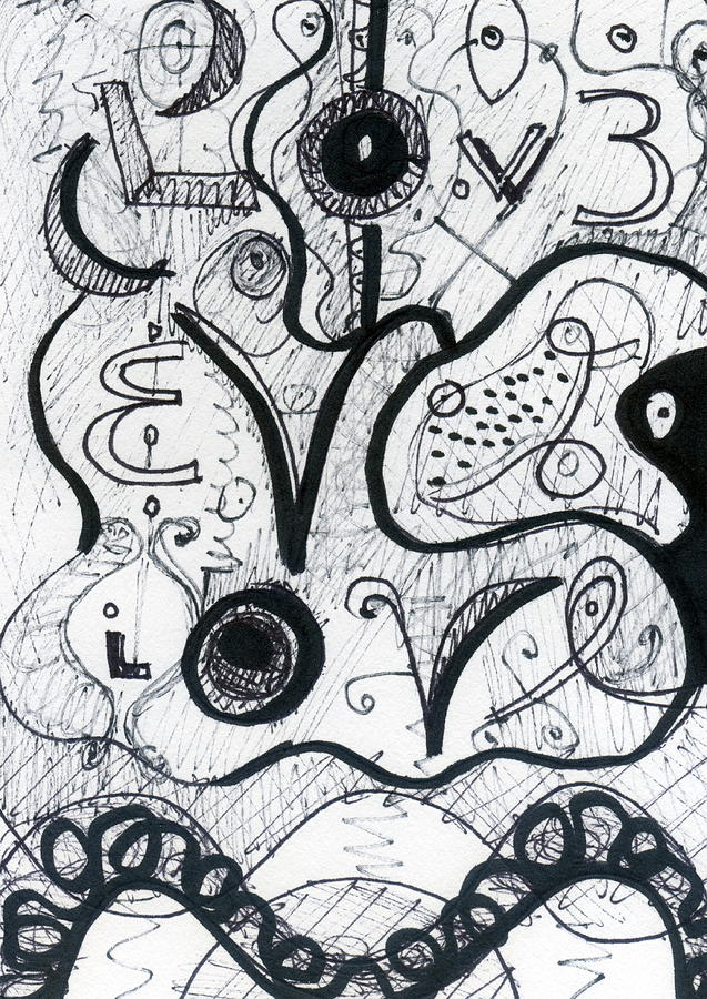 Abstract Drawing - Love by Stephen Lucas