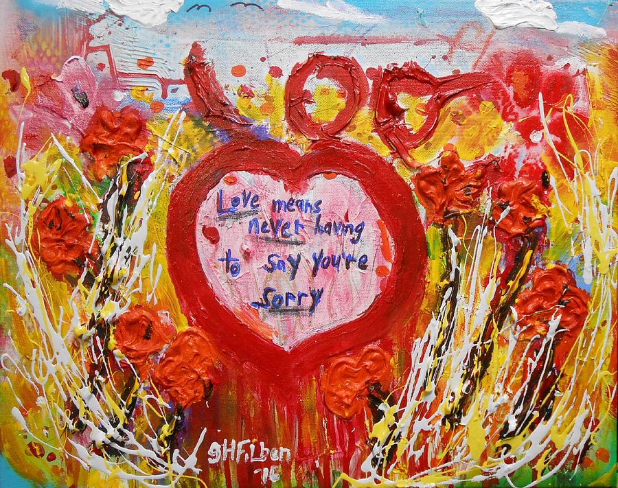 Love Story Flower Garden Painting by GH FiLben