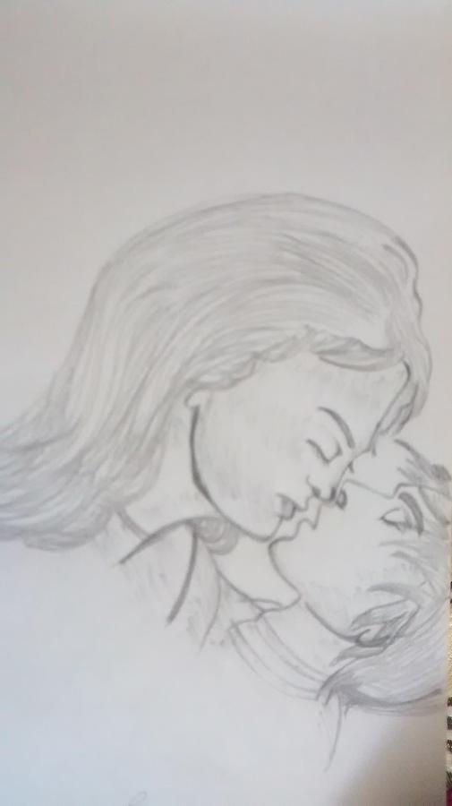 Romantic Couple Pencil Sketch Drawing