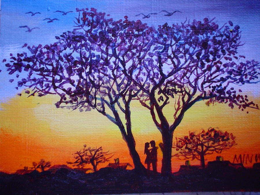 under the tree painting