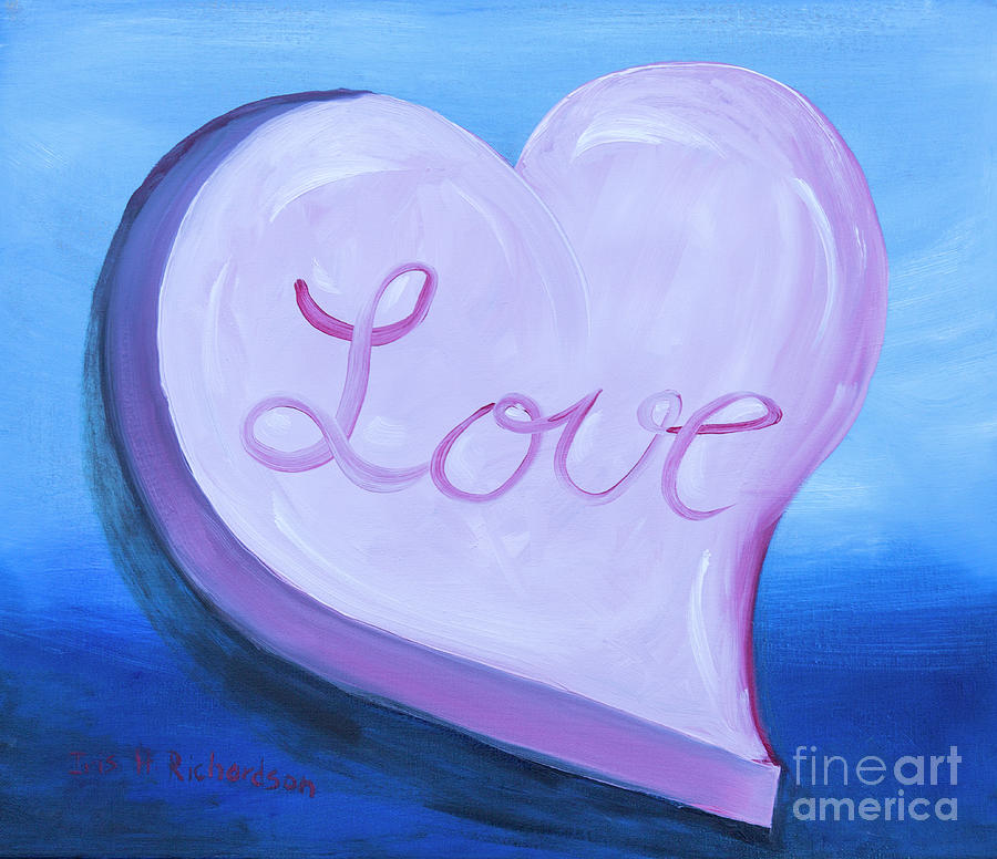 Valentines Day Painting - Candy Valentine Heart by Iris Richardson