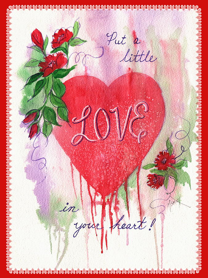 Love Valentine Painting by Marilyn Smith