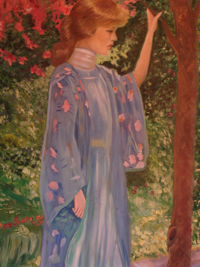 Women Painting - Love waiting by Linda Mungerson Women Painting - Love waiting by Linda Mungerson