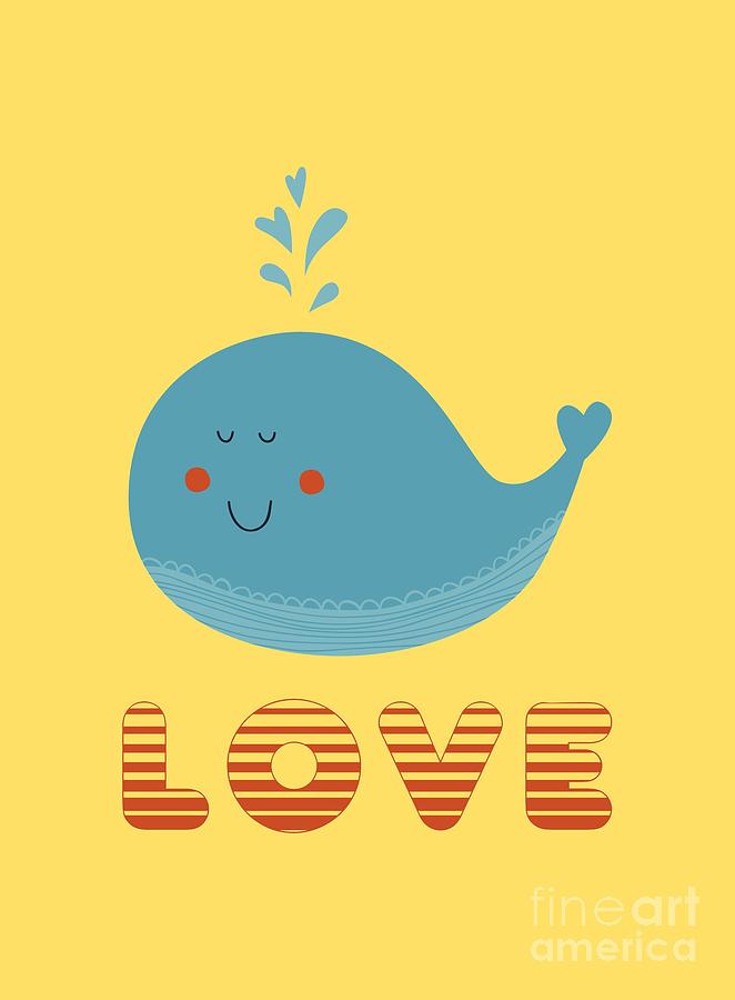 Love Whale Cute Animals Photograph by Edward Fielding