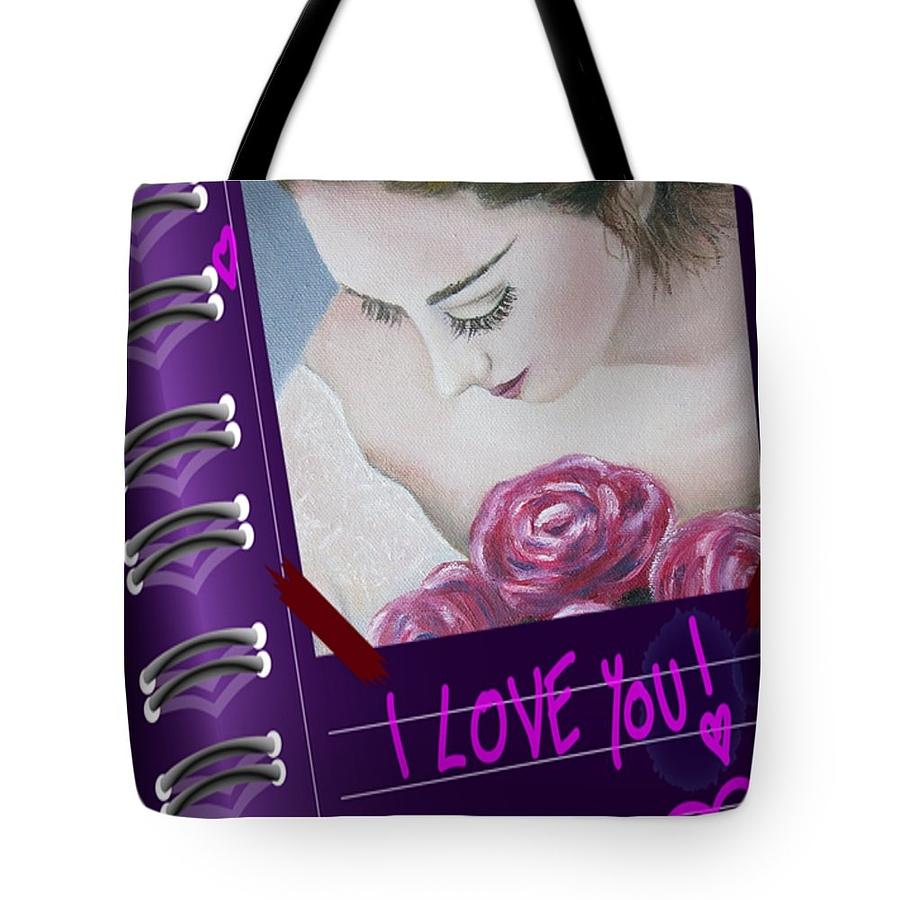 Love You- Tote Bags Painting by Vesna Martinjak