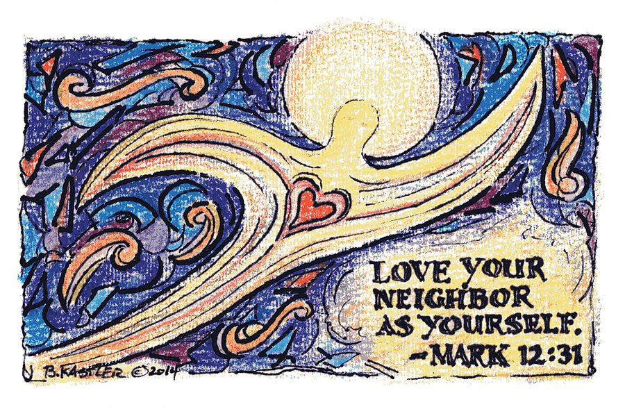 C Love Your Neighbor As Yourself Art Print Home Decor Wall Art Poster 
