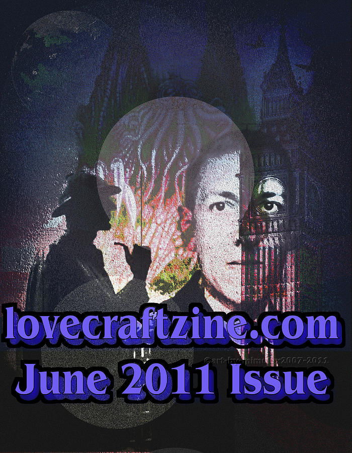 Sherlock Holmes Digital Art - Lovecraftzine Coverpage June by Mimulux Patricia No