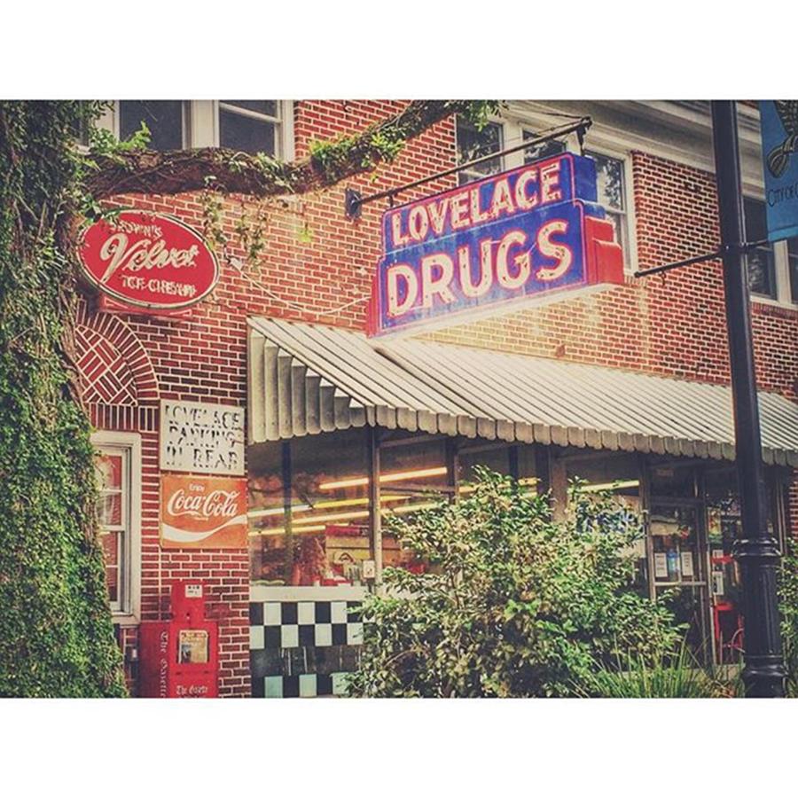 Vintage Photograph - Lovelace Drugs #enlight #downtown by Joan McCool