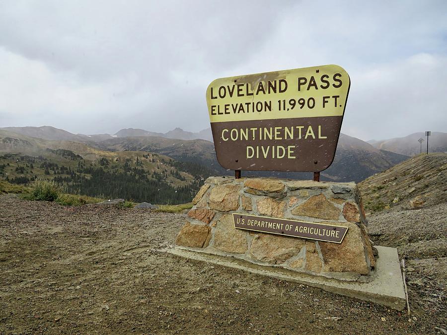 Loveland Pass Sign Photograph By Connor Beekman - Fine Art America