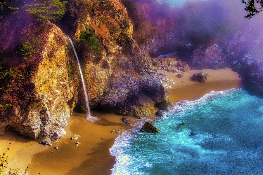 Lovely Big Sur Falls Photograph by Garry Gay