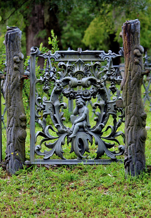 Lovely Cemetery Gate Photograph by Cynthia Guinn