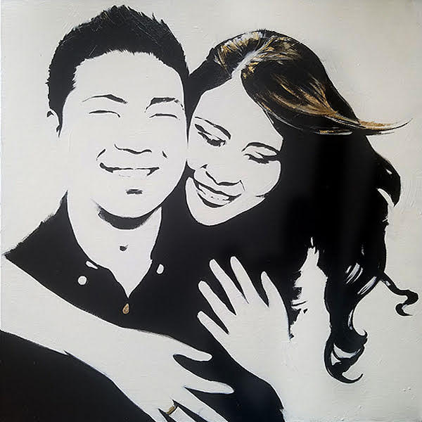 Lovely Couple Comission Painting by Jacqueline Hudson