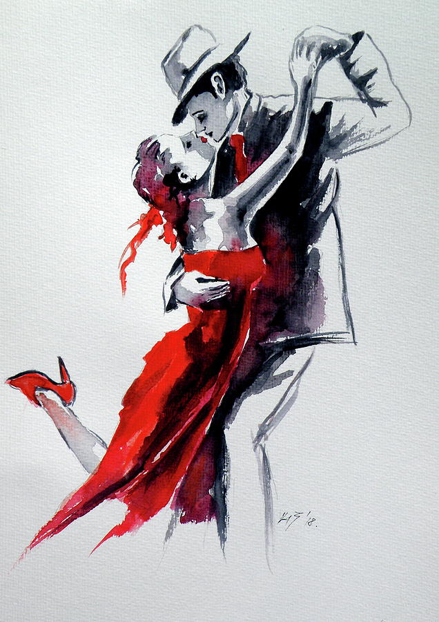 Lovely dance II Painting by Kovacs Anna Brigitta