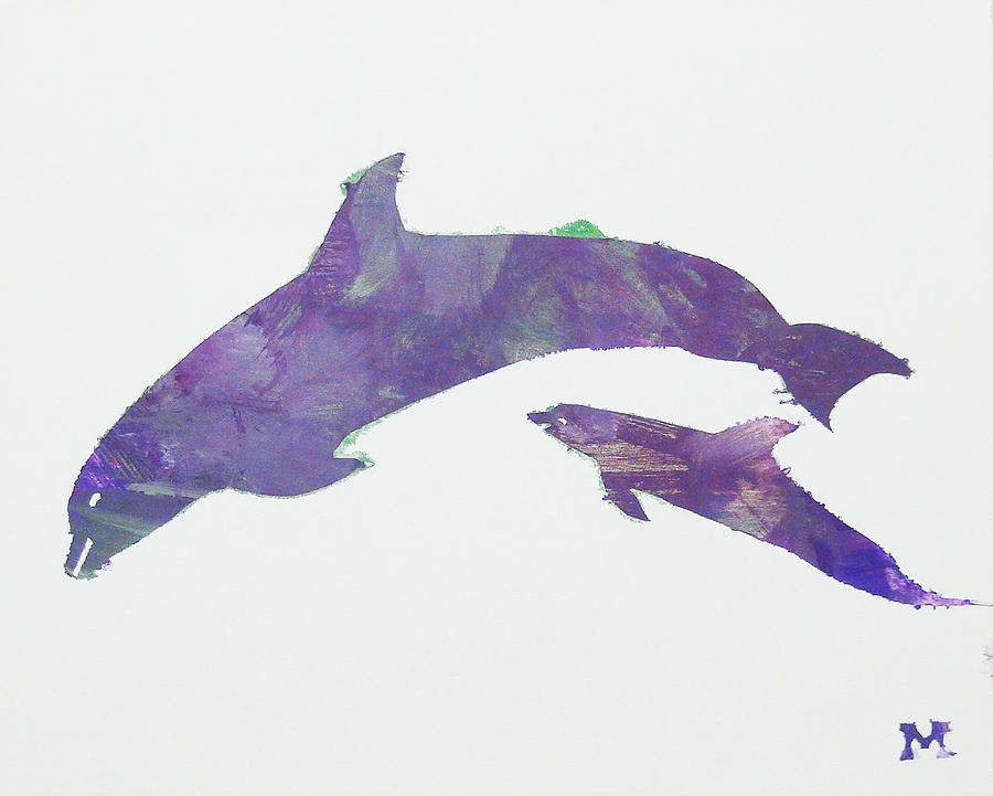 Horse Painting - Lovely Dolphins by Candace Shrope Horse Painting - Lovely Dolphins by Candace Shrope
