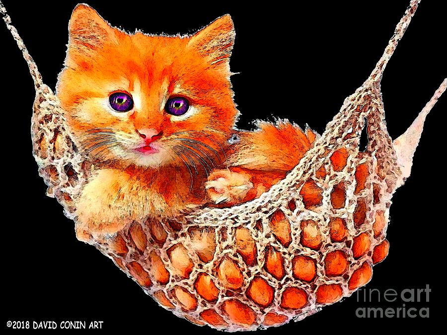 Lovely French Cat Digital Art by David Conin - Fine Art America