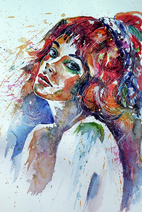 Lovely girl IV Painting by Kovacs Anna Brigitta