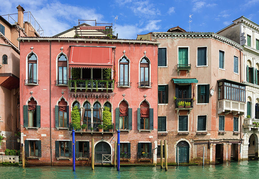 Lovely houses on the water in Venice Italy Photograph by Matthias Hauser