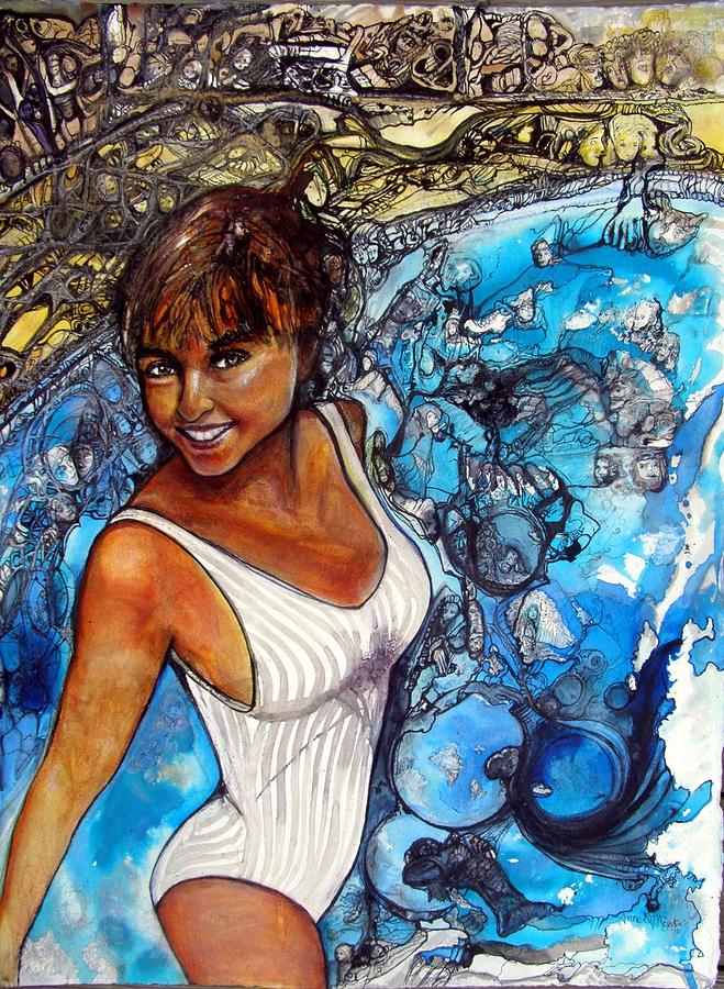 Lovely Lady Commission Painting by Anne-D Mejaki - Art About You productions