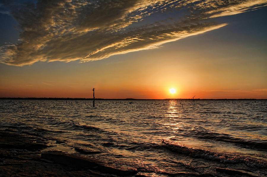 Sunset Photograph - Lovely Lake Sunset by Carolyn Fletcher
