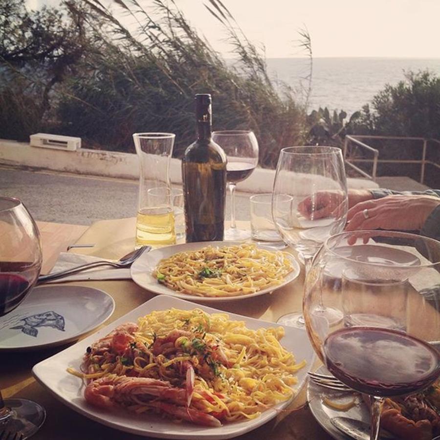 Wine Photograph - A Seaside Lunch by Sacha Kinser