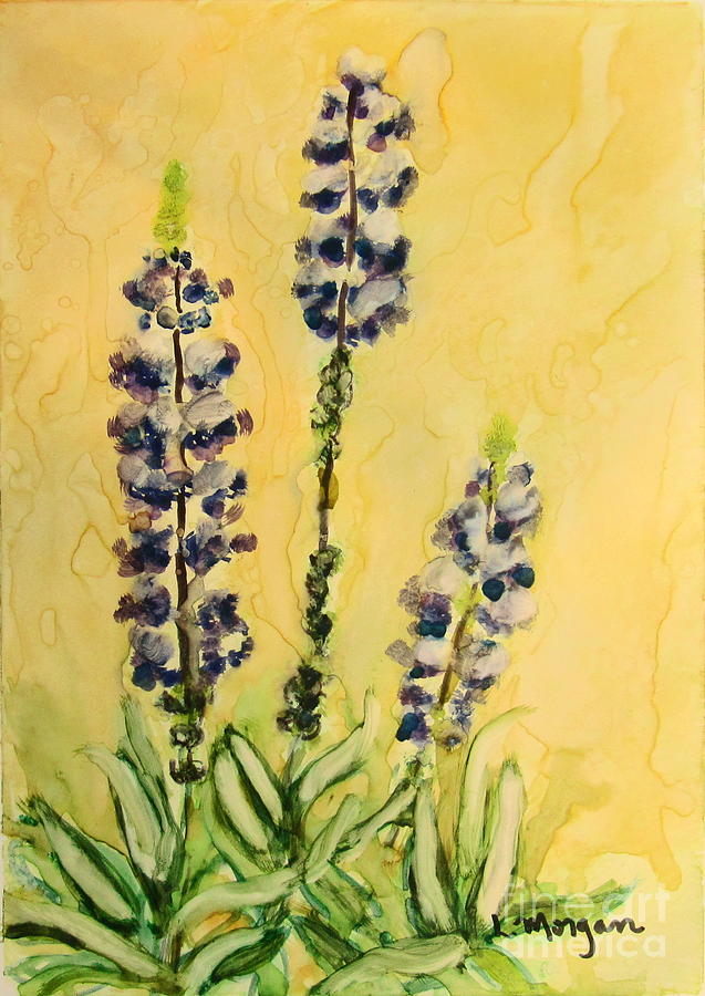 Lovely Lupines Painting by Laurie Morgan