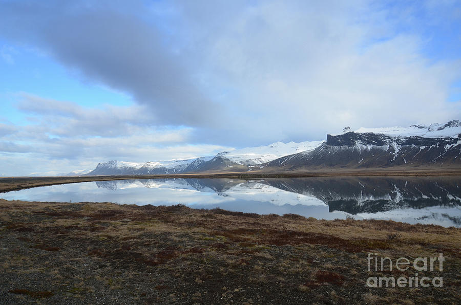 Lovely Mountain Reflections on the Snaefellsnes Peninsula Photograph by DejaVu Designs