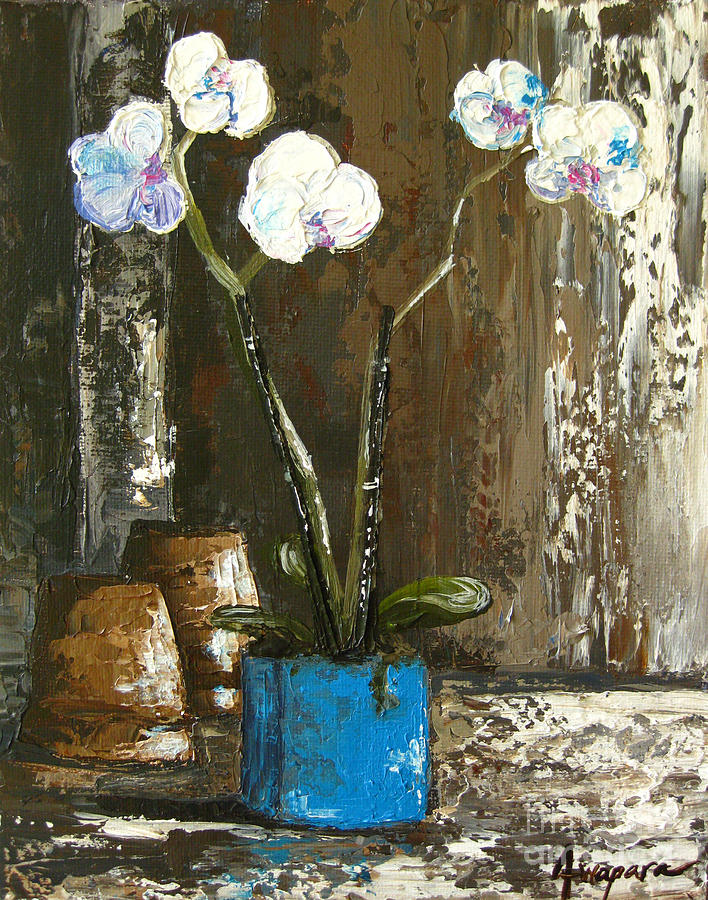 Flowers Still Life Painting - Lovely Orchids by Patricia Awapara