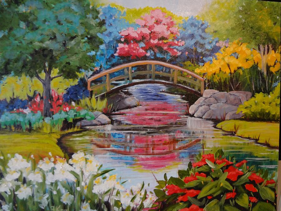 Lovely River Bridge Painting by Gail Krol - Fine Art America