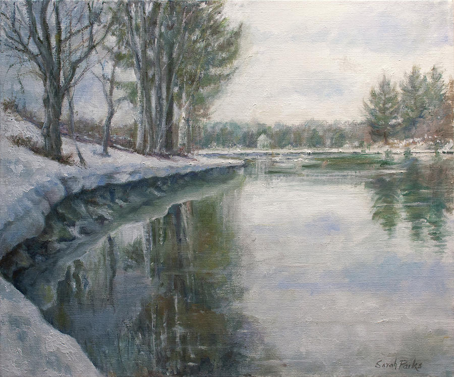 Lovely Snowbank Painting by Sarah Parks