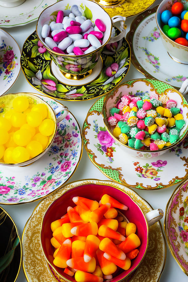 Lovely Tea Cups And candy Photograph by Garry Gay