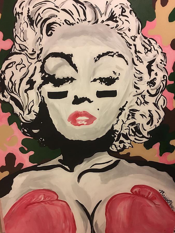Marilyn Monroe Painting - Lover and a Fighter  by Miriam Moran