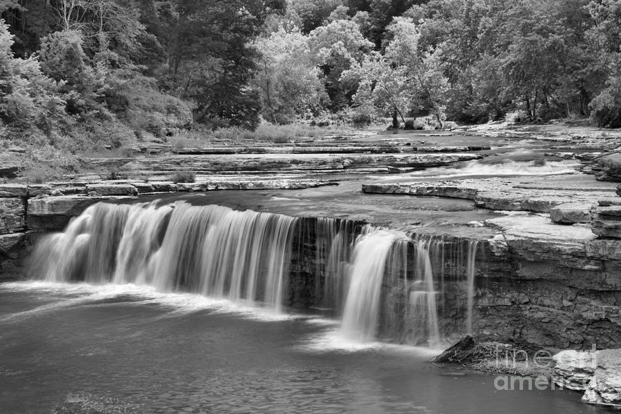 Lover Cataract Falls Black And White Photograph by Adam Jewell