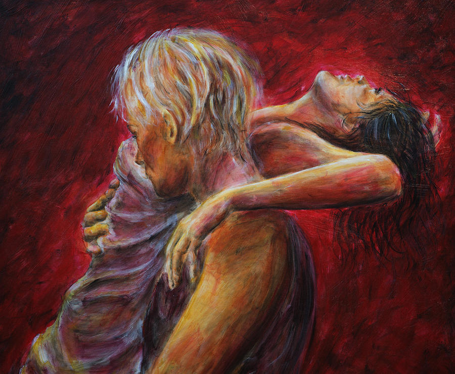 Lovere in Red  Painting by Nik Helbig